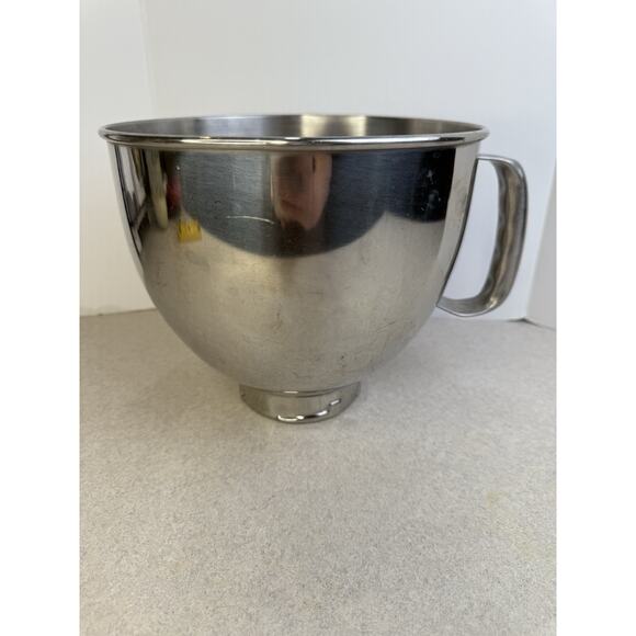 KitchenAid Stainless Steel‎ 5 Qt Replacement Mixing Bowl KSM150 with Handle - Picture 1 of 7